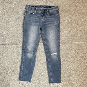 Vigoss Marley Super Skinny Distressed Blue Denim Jeans Womens Size 29 Stretch